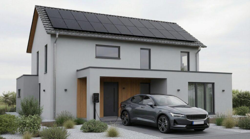 einfamilienhaus mit e-auto ladestation prev.end