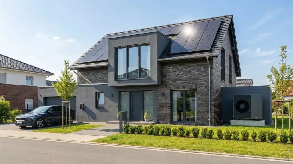 eigenheim mit solaranlage