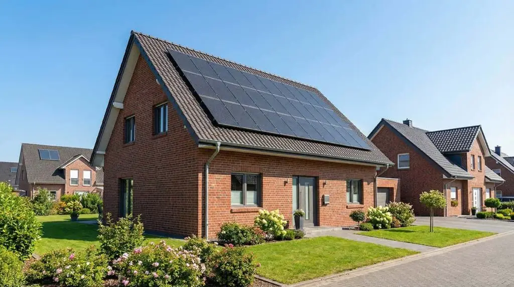 Einfamilenhaus mit einer Solaranlage der Firma Prev.end in nrw